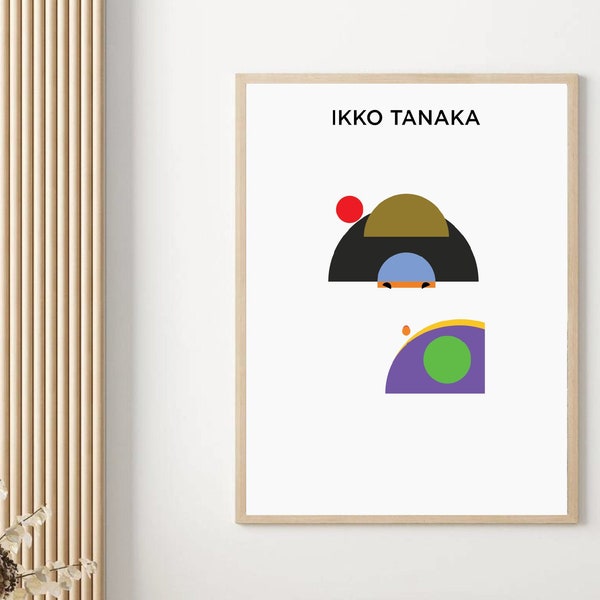 Ikko Tanaka Poster, Japanese Art Poster, Abstract Art Print Replica, Digital Prints