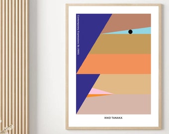 Ikko Tanaka Exhibition Poster, Abstract Geometric Art Print