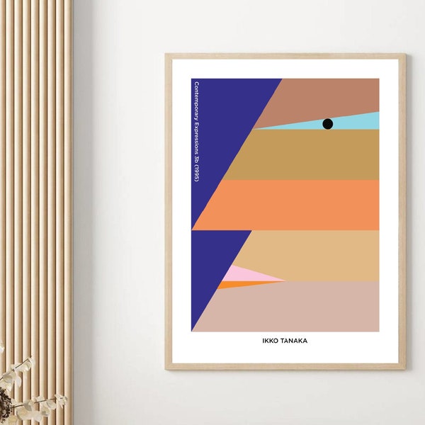 Ikko Tanaka Japanese Poster, Abstract Art Print Replica,  Aesthetic Poster,  Salon Decor, Home Decor, Digital Prints