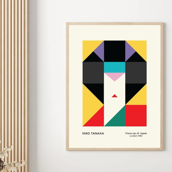 Ikko Tanaka, Japanese Wall Art, Abstract Art Print,  Poster Replica,  Aesthetic Poster, Salon Decor, Digital Prints