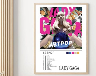 Musician Posters Lady Gaga Artpop Album Poster Мodern Аrt  Modern Wall Decor Music Wall Art Print