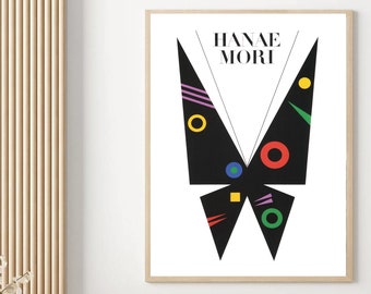 Ikko Tanaka Japanese Art Print, Hanae Mori Exhibition Poster