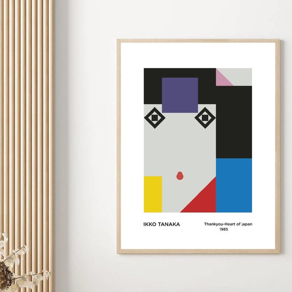 Ikko Tanaka, Japanese Poster, Abstract Art Print Replica, Aesthetic Poster, Salon Decor, Digital Prints