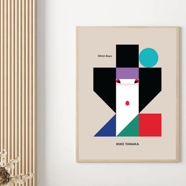 Ikko Tanaka Japanese Poster, Aesthetic Poster Replica, Salon Decor, Digital Prints