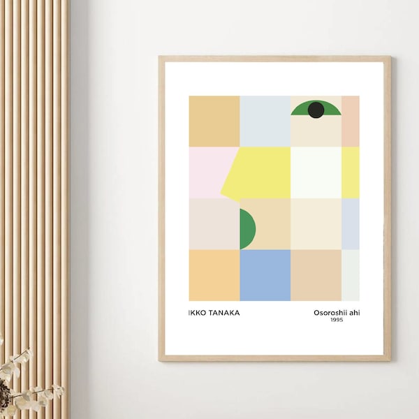 Ikko Tanaka Japanese Poster, Abstract Art Print Replica, Digital Prints