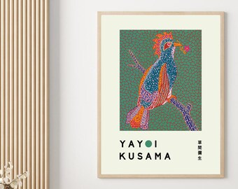 Aesthetic Poster, Yayoi Kusama Exhibition Poster Replica, Dawn 1989 Modern Art, Salon Decor, Wall Art, Digital Prints