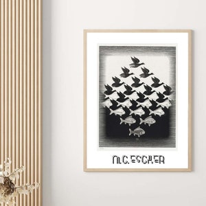 Cubism Art, Op Art, M. C. Escher Exhibition Poster Replica, Digital Prints
