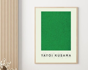 Yayoi Kusama Dots, Exhibition Poster, Japanese Wall Art,  Museum Poster, Art Exhibition, Replica, Digital Prints