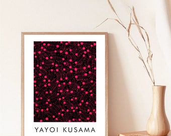 Yayoi Kusama Abstract Art Prints, Exhibition Poster Replica, Modern Art, Aesthetic Poster, Digital Prints