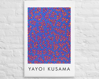 Yayoi Kusama, Canvas Wall Art, Exhibition Poster Replica, Art Print, Modern Art Acrylic