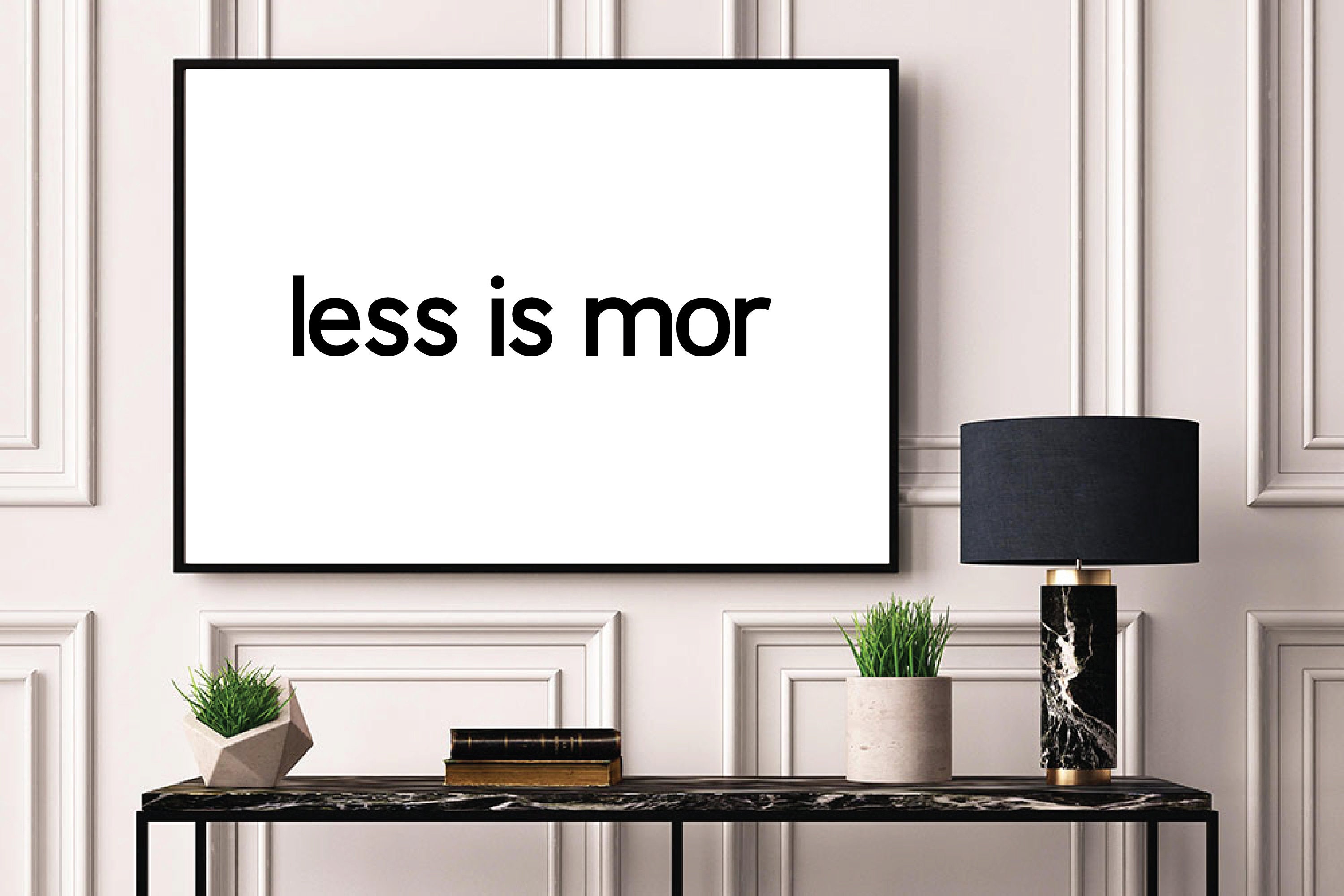 Typography Poster Inspirational Wall Art Quotes Black and | Etsy