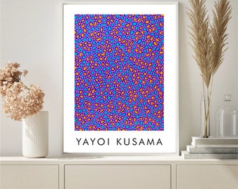 Yayoi Kusama Exhibition Poster Replica, Modern Art, Aesthetic Poster, Salon Decor, Digital Prints