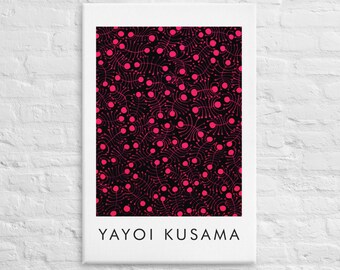 Yayoi Kusama, Canvas Wall Art, Exhibition Poster Replica, Art Print, Modern Art Acrylic