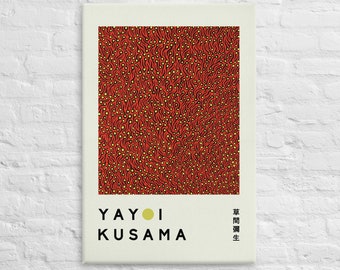 Yayoi Kusama, Canvas Wall Art, Exhibition Poster Replica, Art Print, Modern Art Acrylic