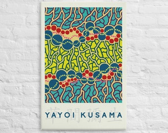 Yayoi Kusama, Canvas Wall Art, Exhibition Poster Replica, Art Print, Modern Art Acrylic