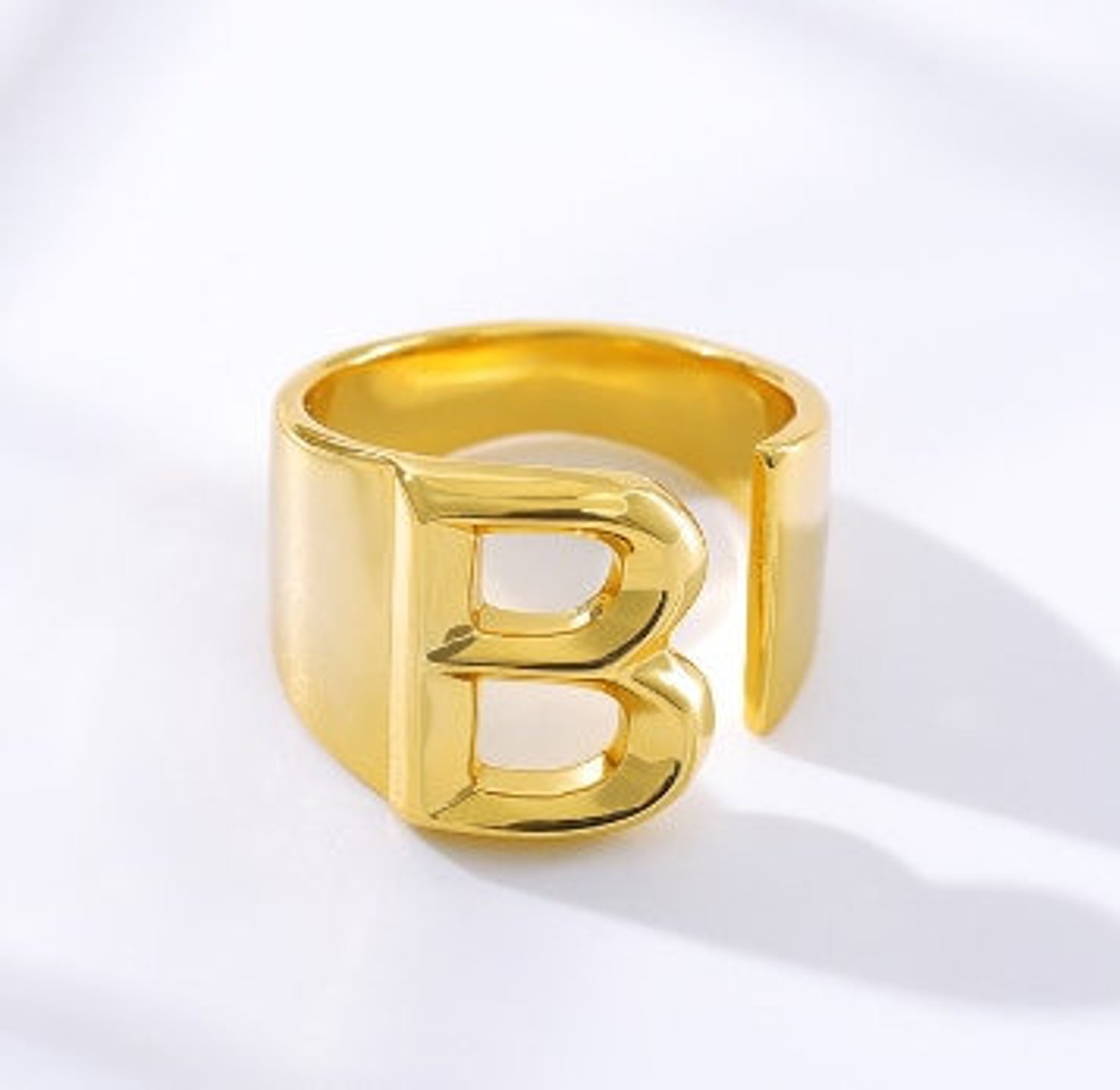 Bague En Argent 925 Avec Moissanite - Initiale A-Z - Style Hip-hop Baguette Glacée - Taille 7 - Harlembling