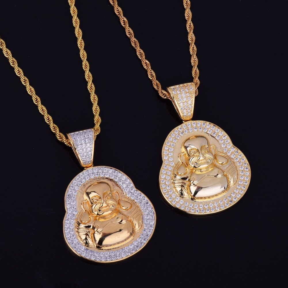 Iced out on sale buddha chain