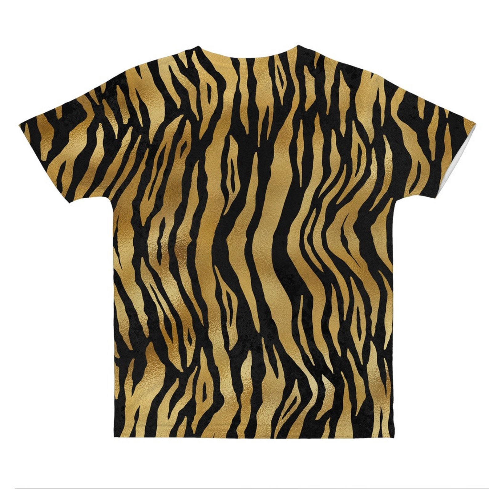 Unisex Black And Gold Tiger Stripe TShirt Tiger Pattern Etsy