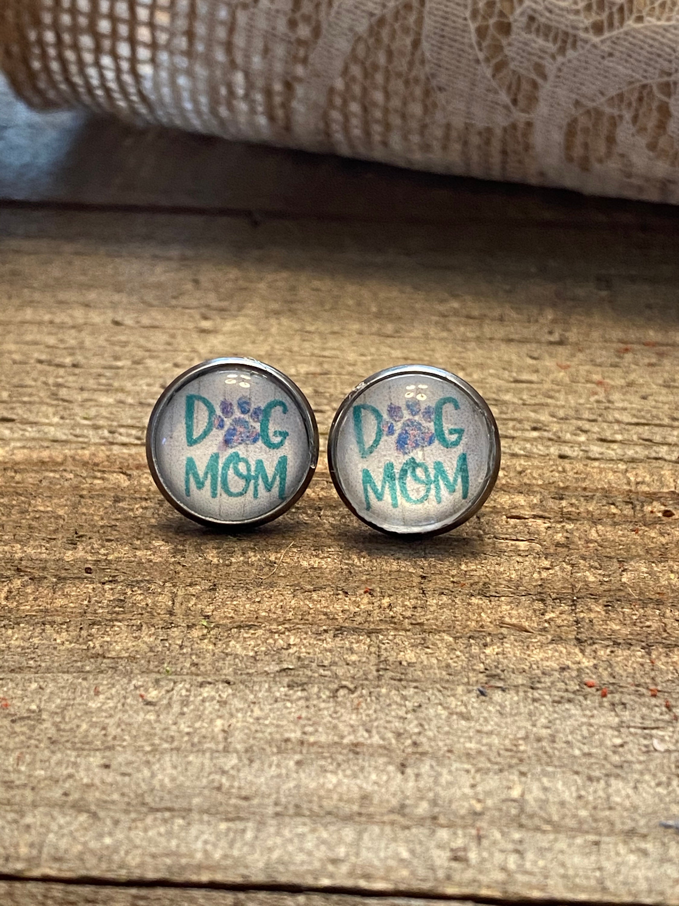 Dog Mom Earrings Dog Lover Earrings12 Mm Studs and Dangles Etsy UK