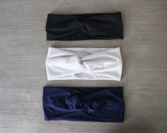 Black/Navy/Oatmeal headband