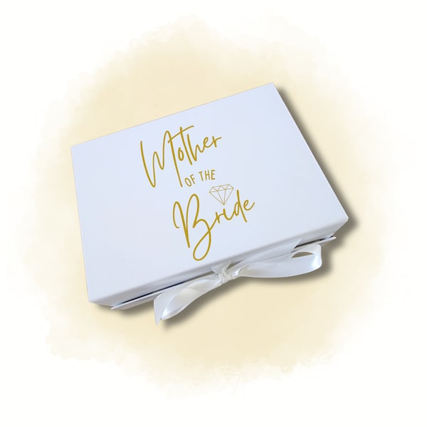 Mother of The Bride Gift Box | Empty Gift Box for Mother of the Bride | Elegant Magnetic Closure | Four Colors to Choose From