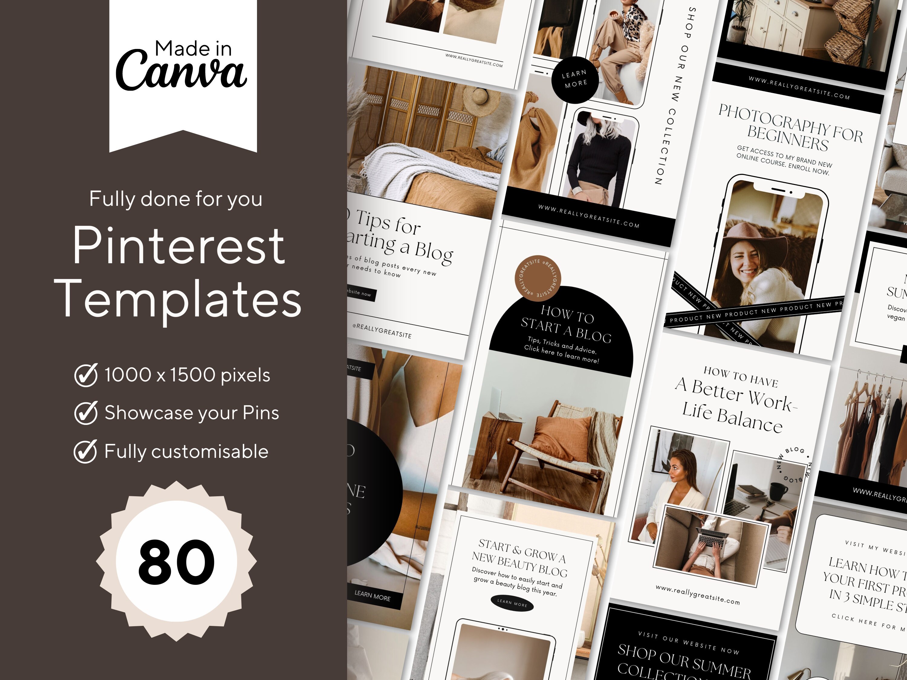 Pinterest Templates Canva, Pinterest Pin Template, Pinterest Product