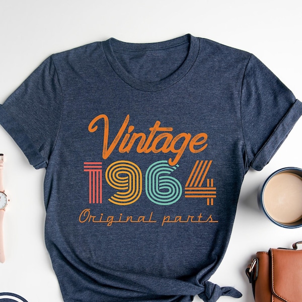 Vintage 1964 Shirt, 60th Birthday Tshirt, Vintage 1964 Birthday Shirt, 60th Birthday Gift for Men, 60th Birthday Gift for Women