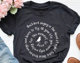 Blackbird Singing In The Dead Of Night Hippie T-Shirt Gift Blackbird Singing In The Dead Of Night Hippie T-Shirt Gift