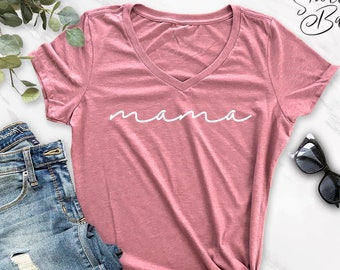 V Neck Mama Shirt - Etsy