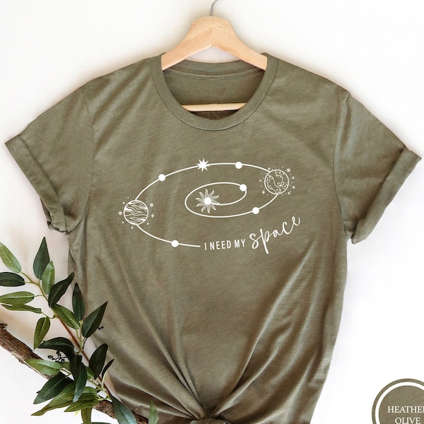 I Need My Space T-Shirt, Planets Shirt, Astronomy Shirt, Outer Space Tee, Space Theme Tshirt, Funny Space Shirt, Gift For Space Geeks