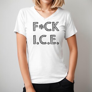 F*CK I.C.E. T-Shirt - Political Protest Tee, Anti-ICE Shirt image 2