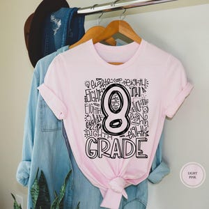 8th Grade Shirt, 8th Grade Typography T-Shirt, Eighth Grade Teacher Tshirt, Teacher Tee, Grade Level Shirt, Middle School Teacher Shirt