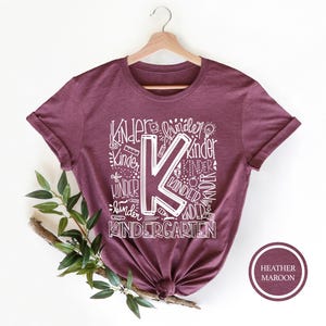 Kindergarten Typography T-Shirt, Teacher Appreciation Gift Bild 3