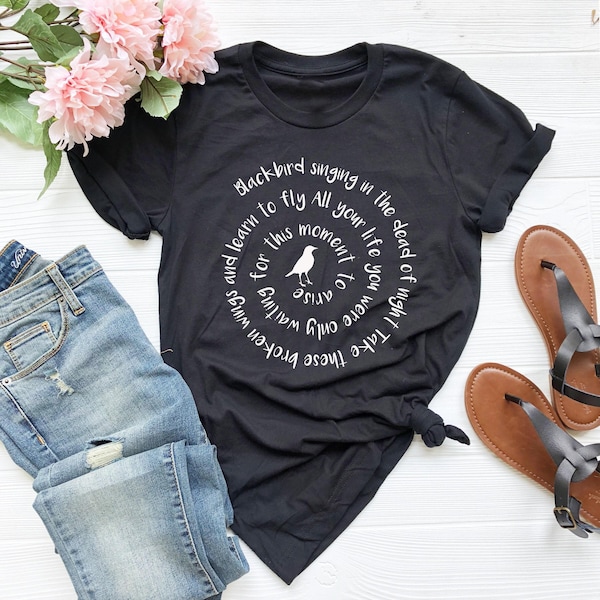 Blackbird Singing T-Shirt, Music Lover Gift