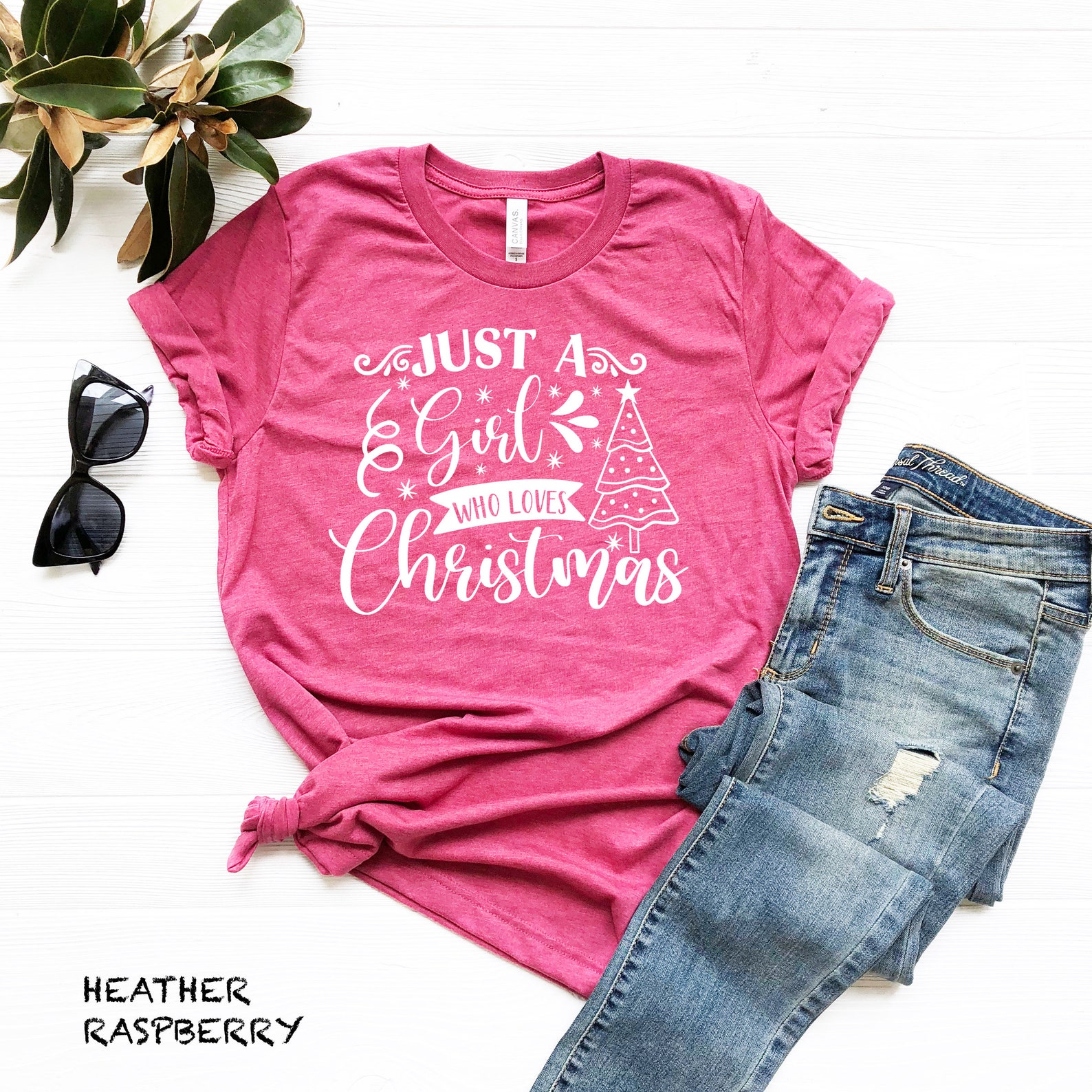 Women's Christmas Shirt Just A Girl Who Loves Christmas Etsy