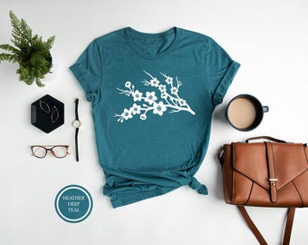 Cherry Blossom T-Shirt, Botanical Garden Shirt, Nature Lover Gift