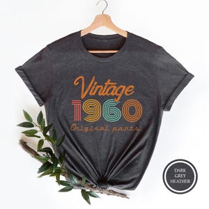 Vintage 1960 Shirt, 65th Birthday Tshirt, Vintage 1960 Birthday Shirt, 65th Birthday Gift for Men, 65th Birthday Gift for Women