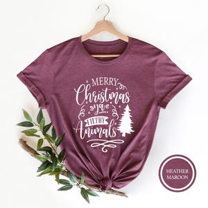 Merry Christmas Ya Filthy Animals Shirt, Funny Christmas Shirts, Christmas Vacation Shirt, Funny Xmas Shirt, Winter Shirt, Holiday Shirt image 2
