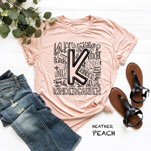 Kindergarten Typography T-Shirt, Teacher Appreciation Gift Bild 2