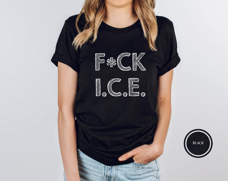 F*CK I.C.E. T-Shirt - Political Protest Tee, Anti-ICE Shirt image 1
