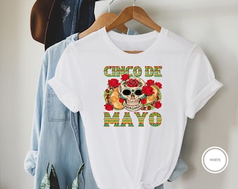 Cinco De Mayo Skull Shirt, Fiesta Party Tee