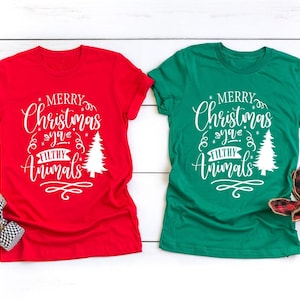 Merry Christmas Ya Filthy Animals Shirt, Funny Christmas Shirts, Christmas Vacation Shirt, Funny Xmas Shirt, Winter Shirt, Holiday Shirt image 1