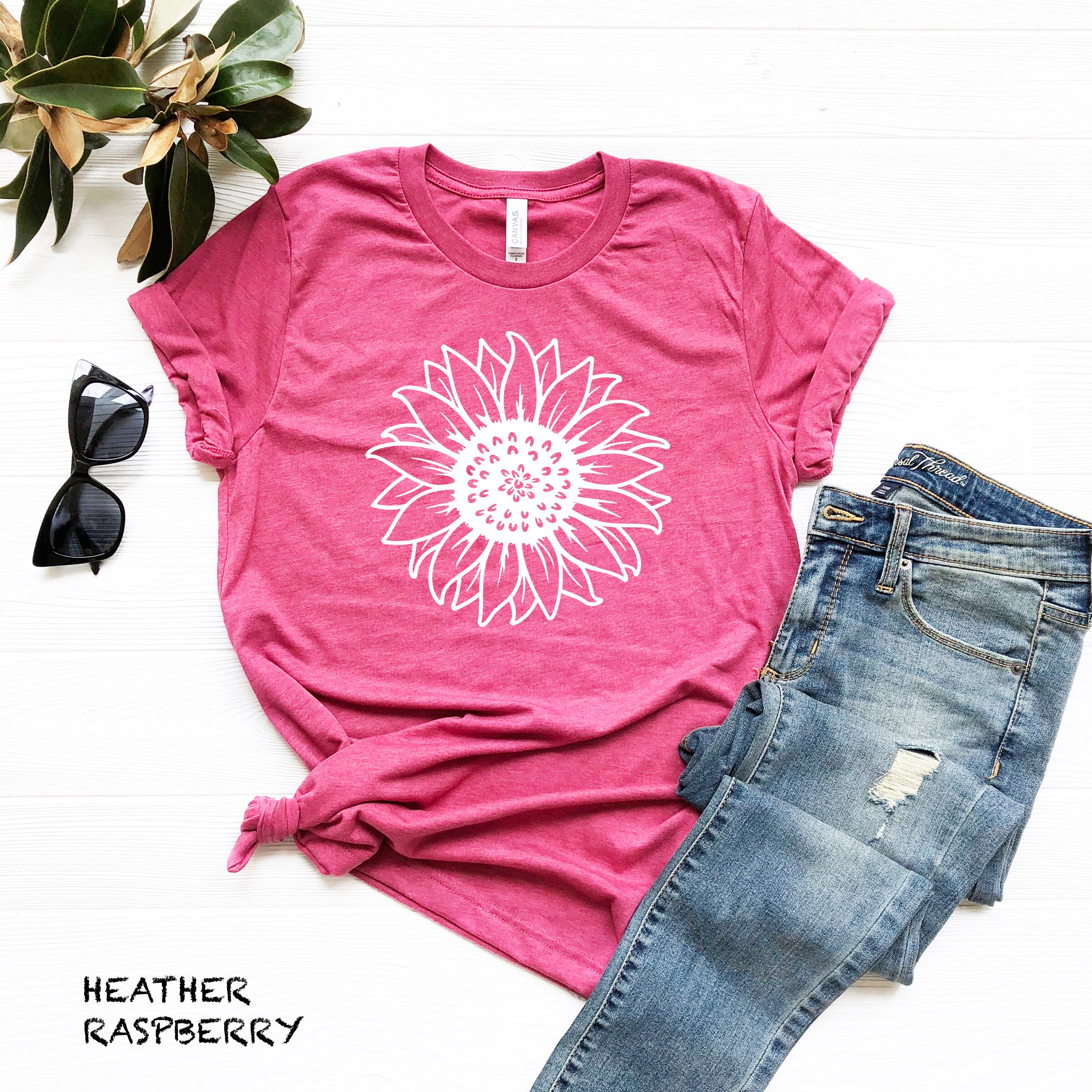 Sunflower Shirt Sunflower T shirt Summer Shirt Gardening Etsy