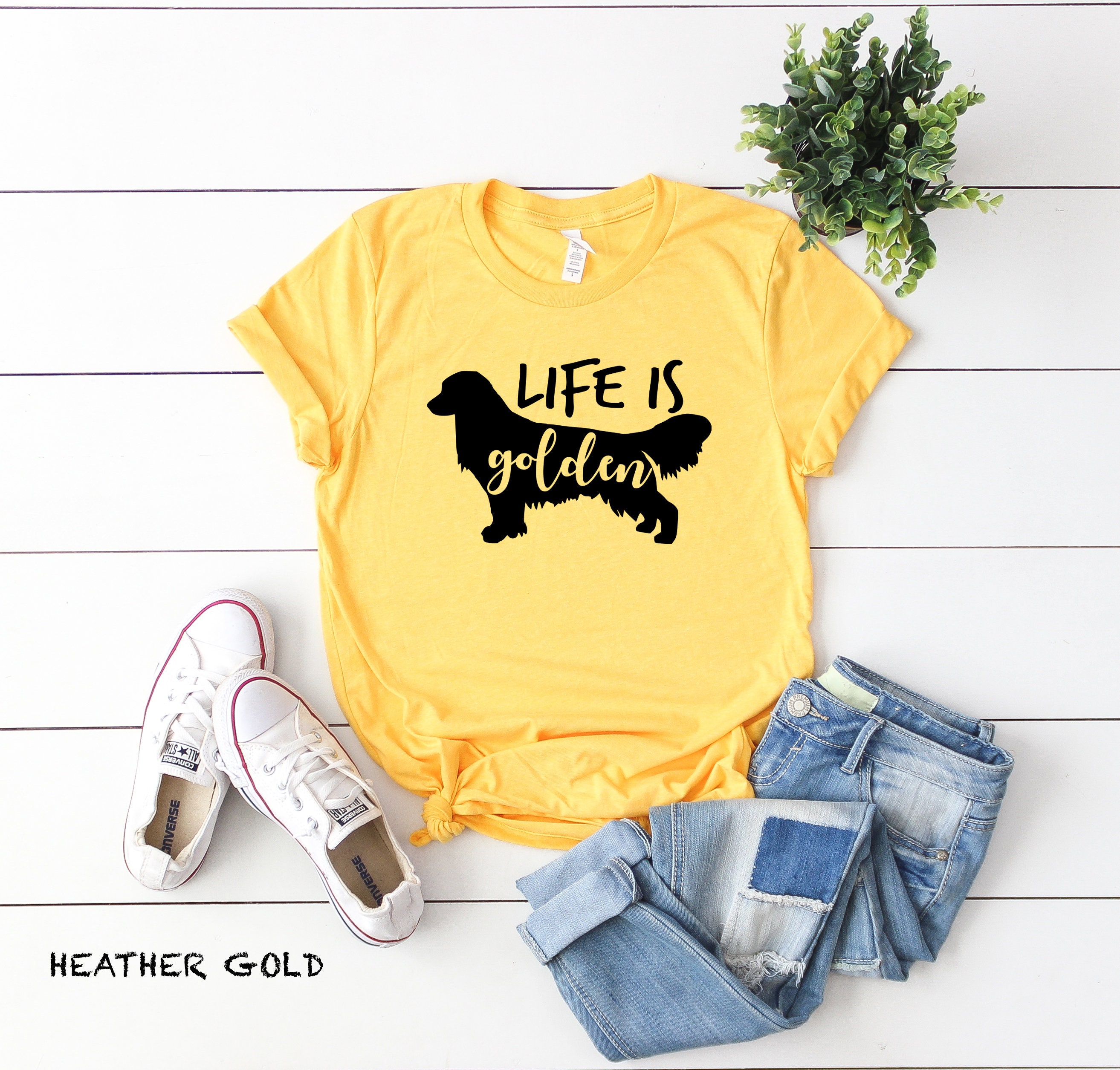 Life is Golden Shirt Golden Retriever Mom Golden Retriever | Etsy