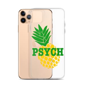 Psych TV Show Logo Pineapple Phone Case iPhone, Cadeau pour les amateurs de Psych Show, Shawn Spencer, Burton Guster Phone Case pour iPhones, Noël