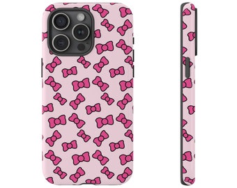 Pretty Pink Bow Tough Cases