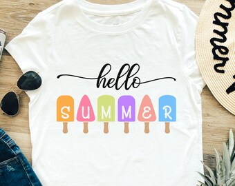 Hello Summer Popsicle Vacation Shirt, Beach Vacation Shirt, Vacation Shirt, Beach Vacation Tank, Summer Vacation Shirt, Summer Tank Top