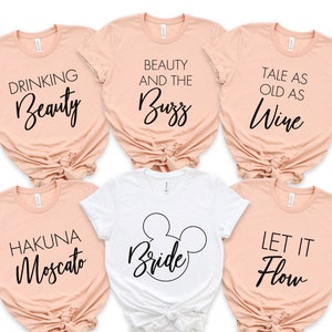 Bachelorette Party Shirts, Minnie Bride Shirt, Bridesmaid Shirts, Bridal Party Shirts, Custom Bachelorette, Disney Bridesmaid Shirt, Disney image 2