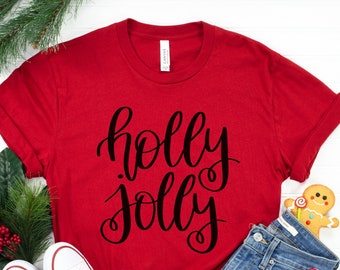 Holly Jolly Shirt, Hot Cocoa Cozy Blankets Christmas Movies, Christmas Family Outfits, Matching Buffalo Plaid, Winter Shirt, Holiday Tee,