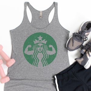 Starbucks Workout Tank, Workout Tanks for Women, Workout Tank, Pound Tank Top, Performance Tank, Ladies Workout Tank, Gym Tank Top